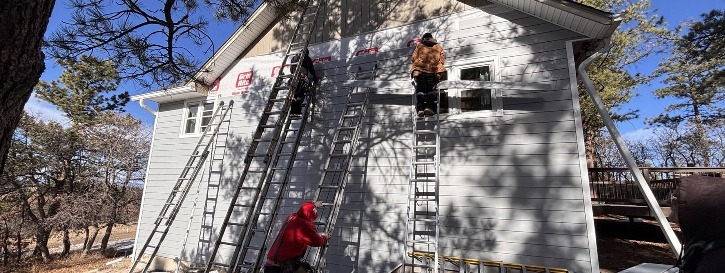 Insulation-backed, Class A fire-rated composite siding replacement in Parker